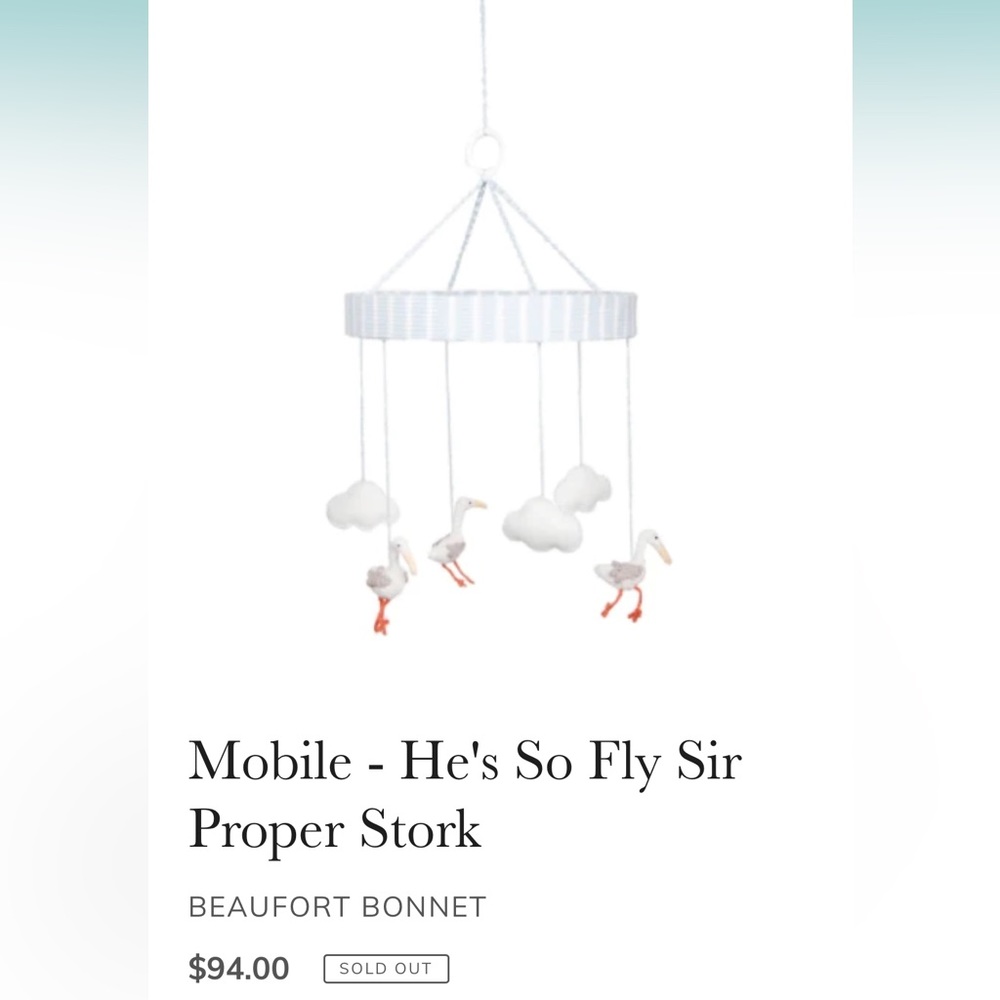 🩷bloggers favorite 🩷He’s so fly Sir proper TBBC stork mobile